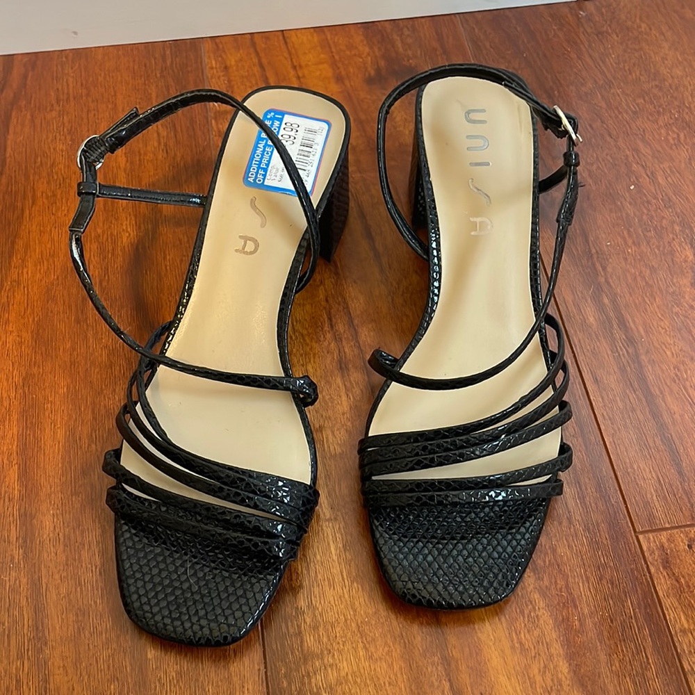 Unisa, Size 9.5, Black Block Heel